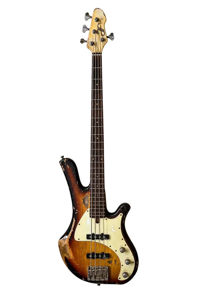 Bajo eléctrico B1 acabado Relic Sunburst Af Guitars