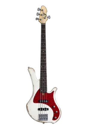 Bajo eléctrico B1 acabado Relic White Af Guitars